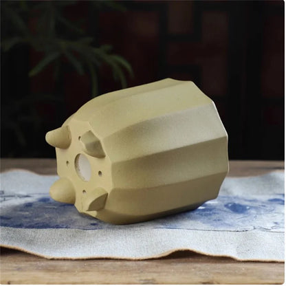 Flower-Shaped Ceramic Bonsai Pot