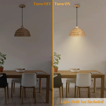 Rattan Hanging Pendant Light