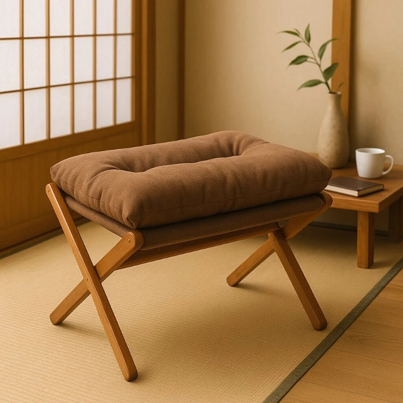 Foldable Cushioned Footstool