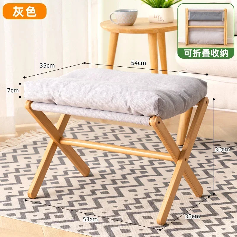 Foldable Cushioned Footstool