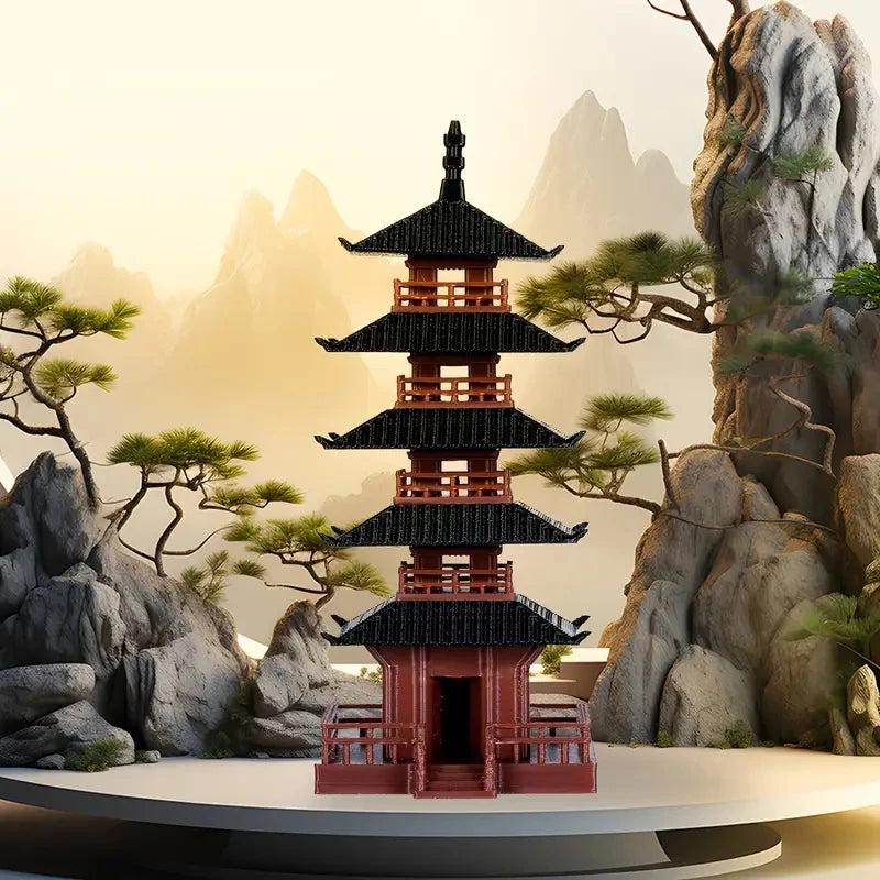 Zen Bonsai Pagoda Statue