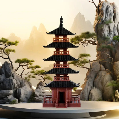 Zen Bonsai Pagoda Statue