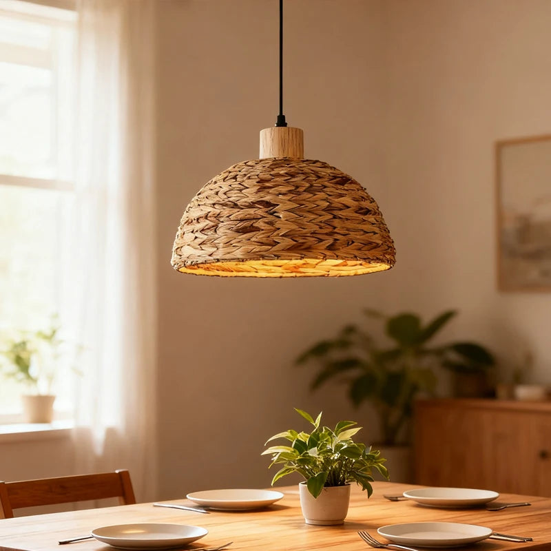 Rattan Hanging Pendant Light