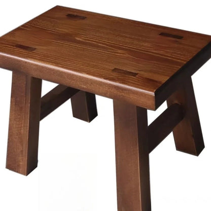Solid Wood Shoe Change Stool