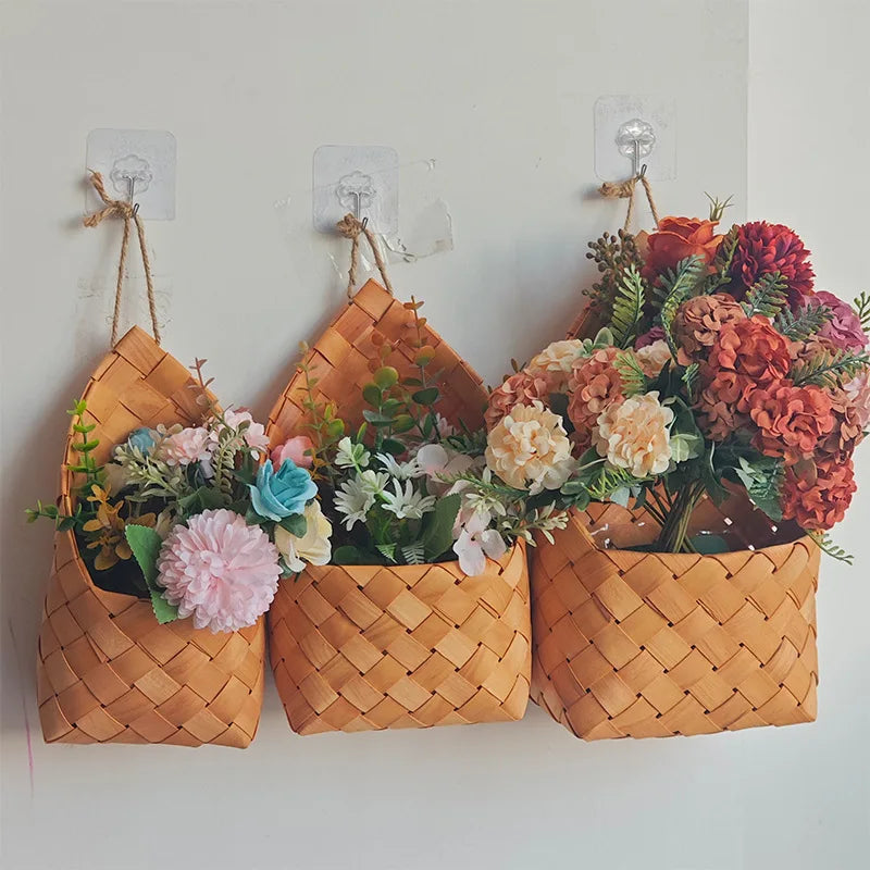 Woven Hanging Flower Basket