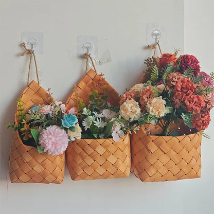 Woven Hanging Flower Basket